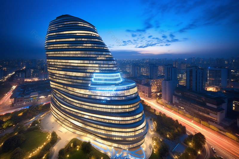 航拍望京soho夜景,高清,摄影图,摄影图片,图片大全,摄影图免费下载